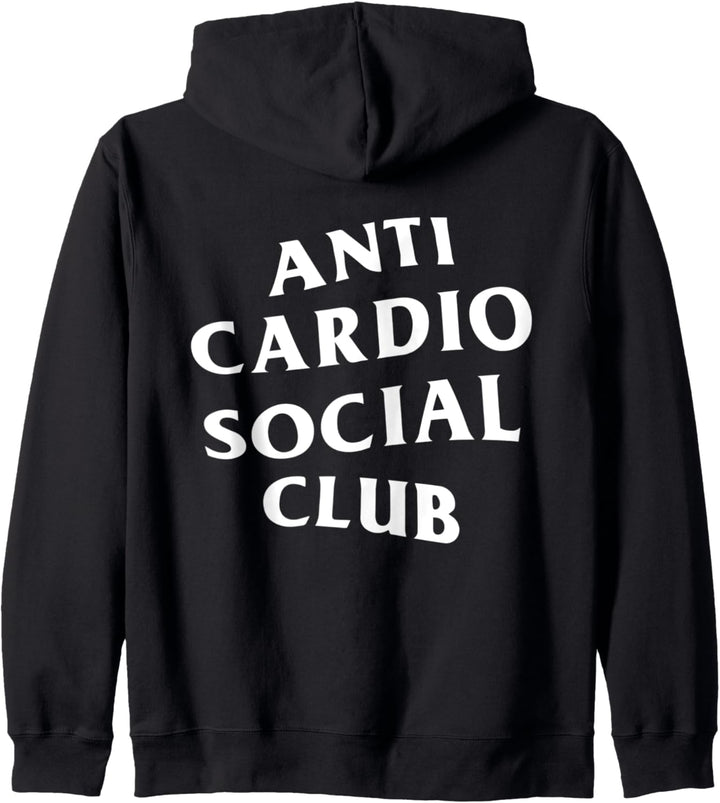 Anti Cardio Social Club: White Logo (Front + Back Design) Kapuzenjacke