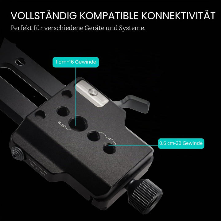 Tilta Verstellbarer ARCA-Empfänger für Mini PD V-Mount-Akkuplatte - Schwarz TA-BTP4-AR-B Nur ARCA-Em