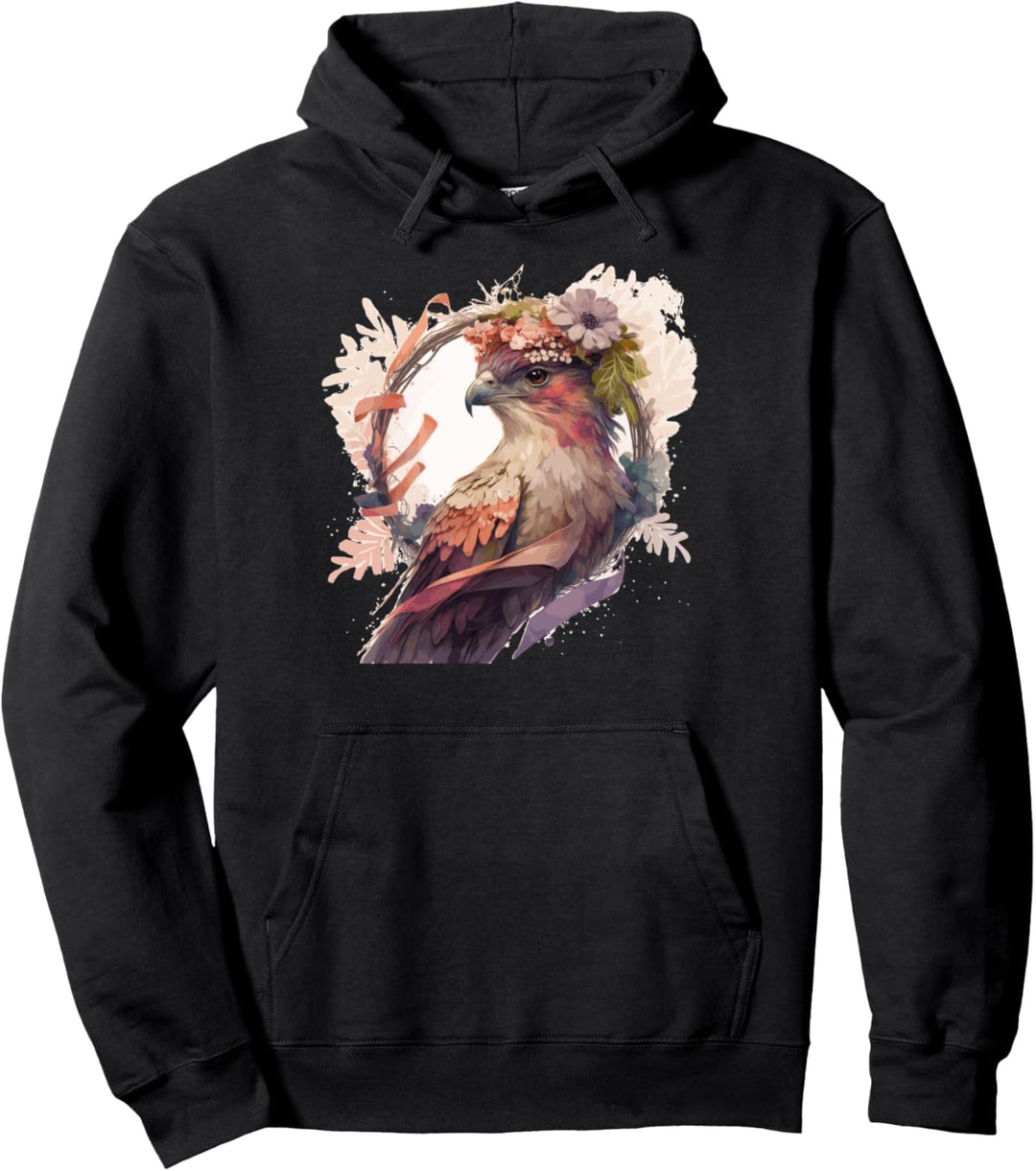 Birds Of Prey Kite Vogelblumenkrone mit Blumenmotiv Pullover Hoodie