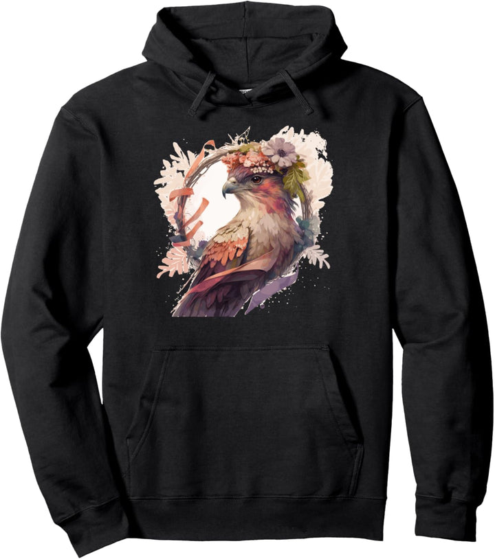 Birds Of Prey Kite Vogelblumenkrone mit Blumenmotiv Pullover Hoodie