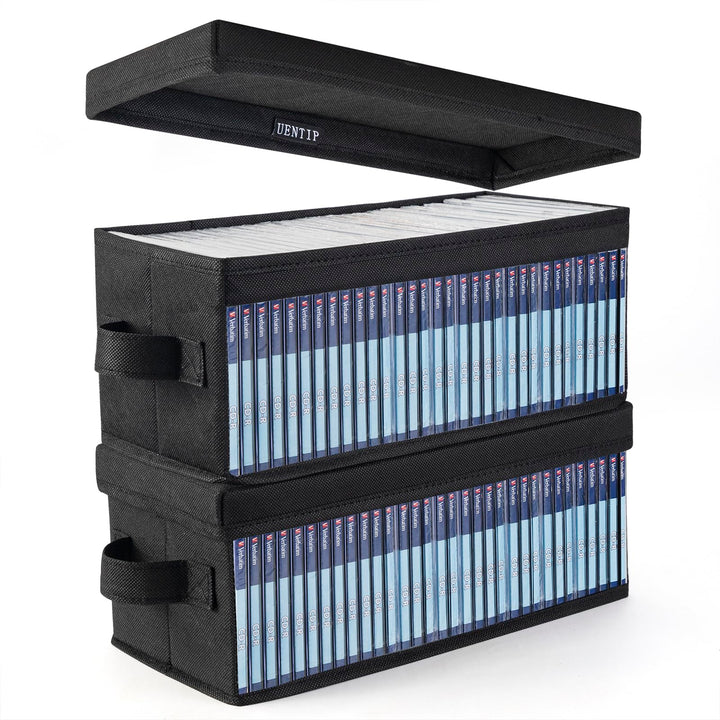 UENTIP 64 CDs in Standard-Jewelcases, 128 CDs in Slimcases und 350 Discs in CD-Hüllen (2er-Pack) Sch