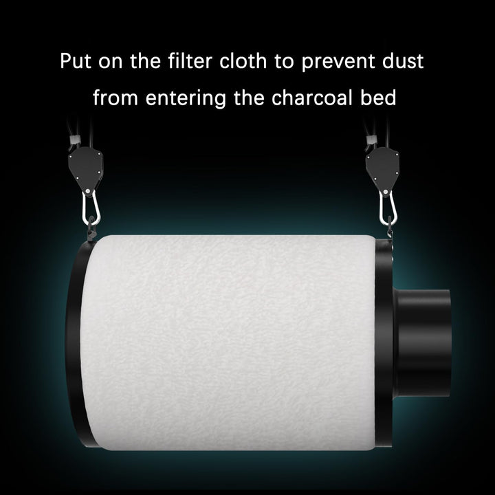 Aygrochy 100mm Luftkohlefilter, Luft Filter, Kohlenstofffilter, Abluft Filter, Grow Filter für Rohrv