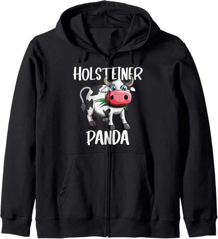 Holsteiner Panda Bauernhof Landleben Kuhstall Kühe Rinder Kapuzenjacke