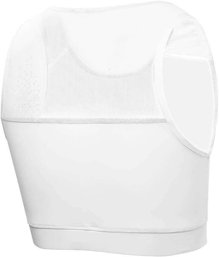 Idtswch Chest Binder For Transgender Breast Binder Half Ftm Binder chest compression Bra (White 165