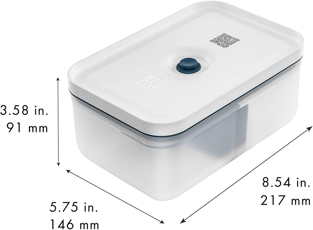 ZWILLING Fresh & Save Vakuum Lunchbox, Grösse L, Kunststoff, Semitransparent-La Mer Semitransparent
