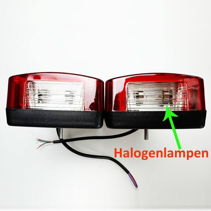 DARKGUARD Rückleuchten Satz Anhänger 12v,mit E4 Prüfzeichen,7Funktion 2pcs Halogen Rücklicht Anhänge