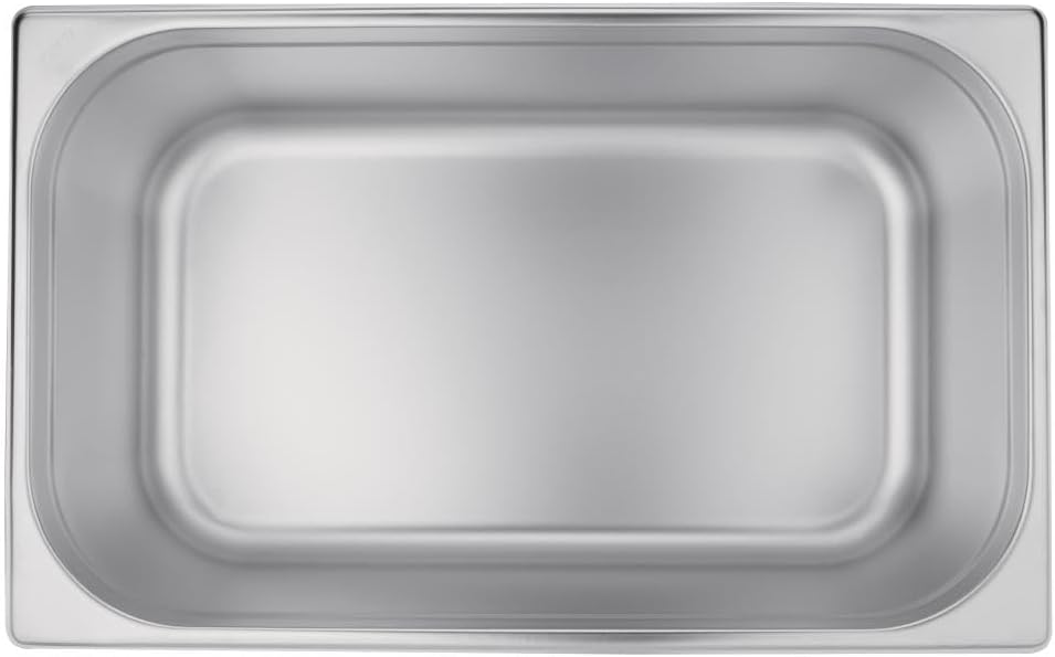 Vogue Gastronorm-Pfanne 1/1, Edelstahltablett, Tiefe: 200 mm, Fassungsvermögen: 28 Liter, Behälter f