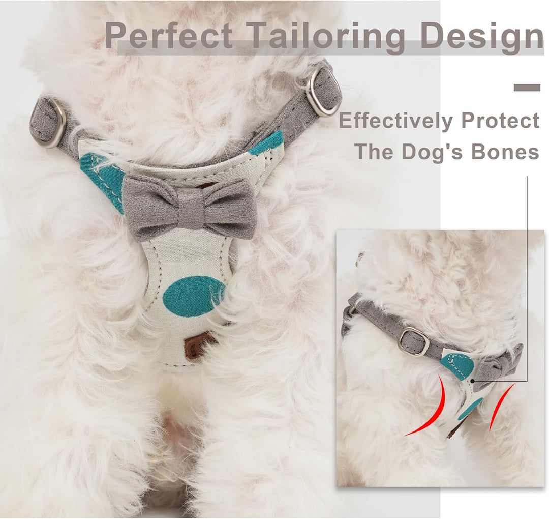 Puppytie Hundegeschirr für kleine Hunde mit Multifunktions-Hundeleine, leicht, weich, verstellbar, k