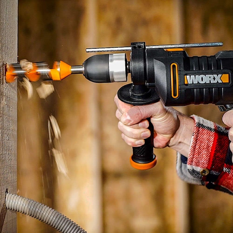 WORX WX317.2 Schlagbohrmaschine – Profi Schlagbohrer mit 600W für Bohrarbeiten in Holz, Beton & Stah