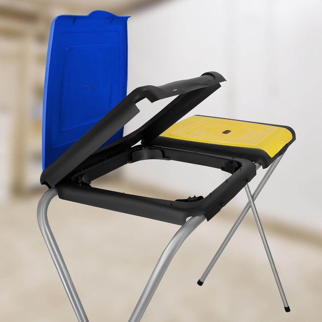 KOTARBAU® Müllsackständer Doppelt Müllbehälter 33 x 77 x 85 cm Blau Gelber Sack Ständer Metall Plast