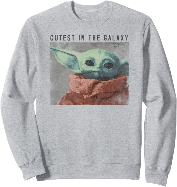 Star Wars Mandalorian The Child Dark Distressed Cutest Sweatshirt