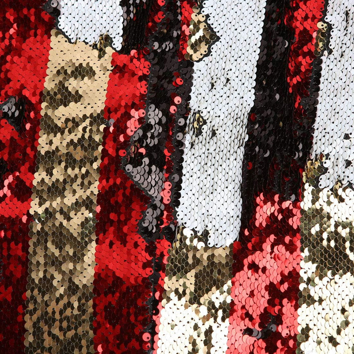 PYJTRL Herren-Blazer mit 2 Farben und glänzenden Pailletten XS Gestreift, XS Gestreift