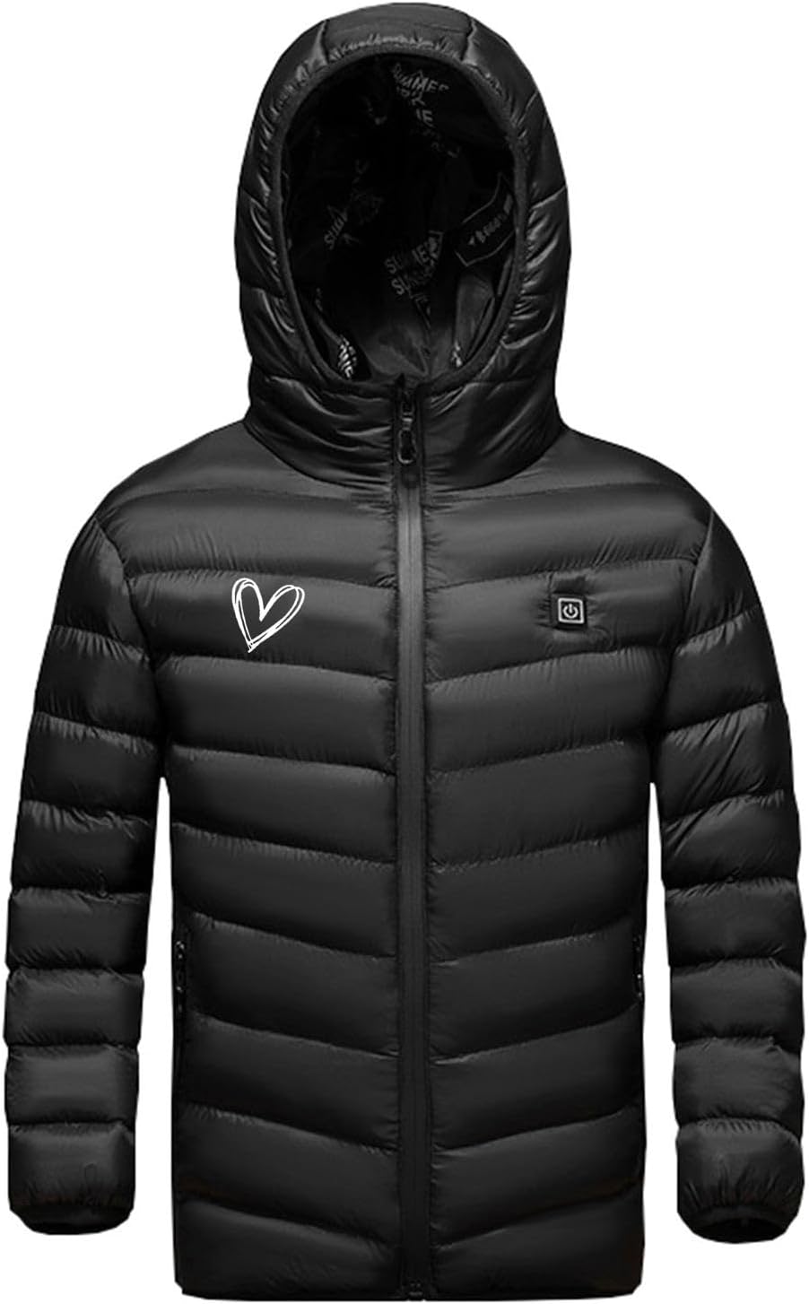 Elektrische Heizjacke Kinder Beheizbare Jacke USB Wärmejacke mit 3 Heizstufen, Beheizbare Kapuzenjac