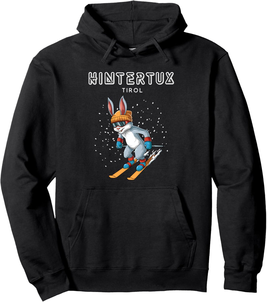 Hintertux Tirol Österreich Retro Ski Hase Pullover Hoodie