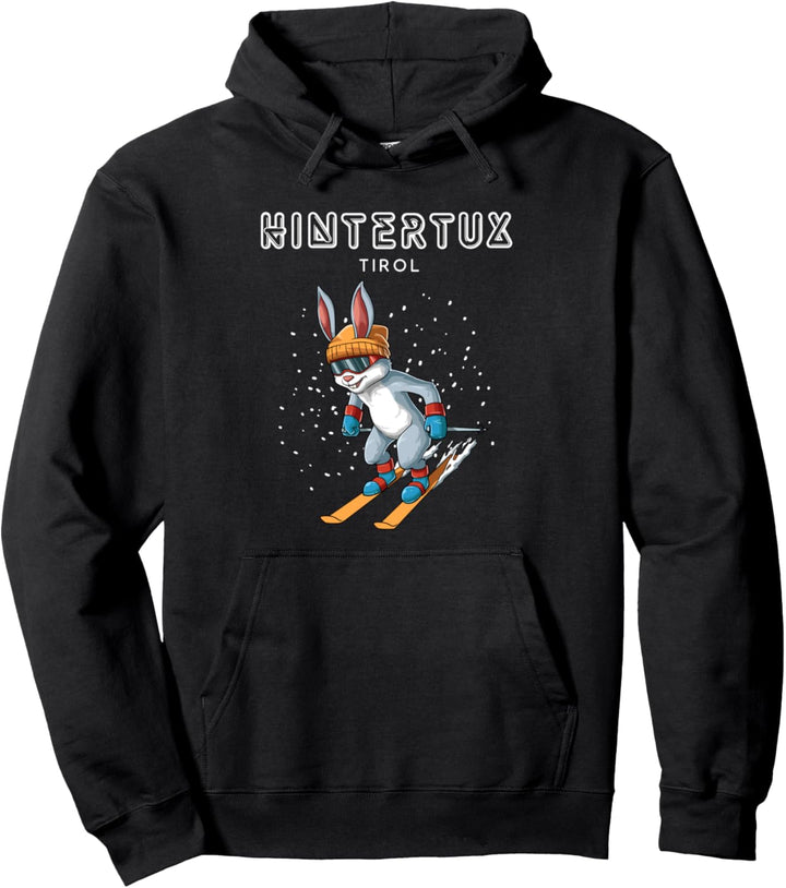 Hintertux Tirol Österreich Retro Ski Hase Pullover Hoodie