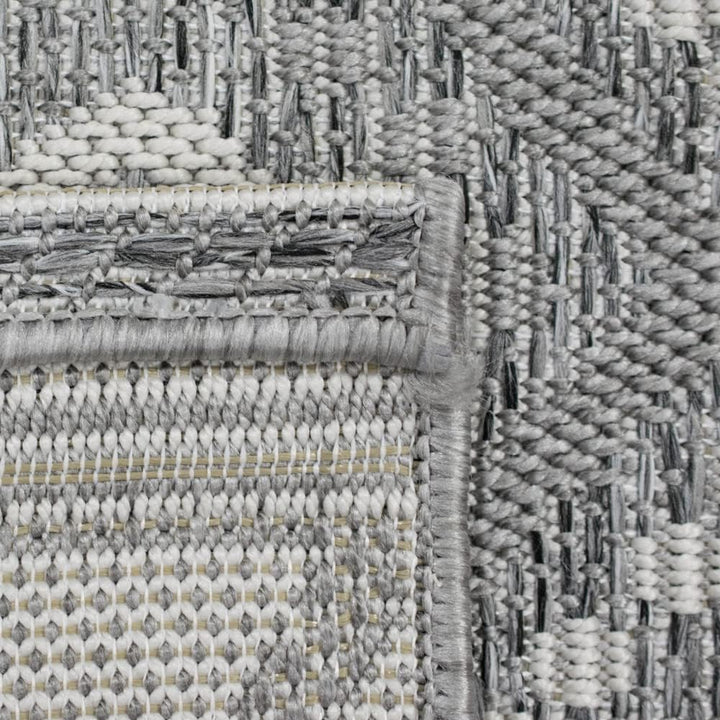 Teppich-Traum Runder In- & Outdoor Teppich Sisal Optik Küche Wohnzimmer Terrasse Balkon Rauten Zickz