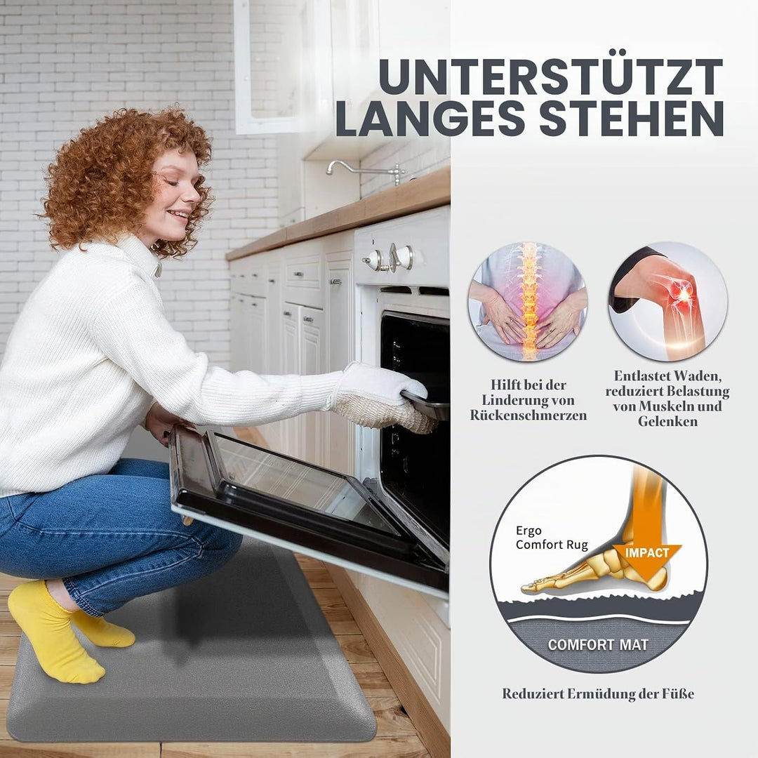 Carvapet rutschfest Küchenteppich Anti Ermüdungsmatte 20MM Dicke Küchenläufer Schaum-Stehmatten PVC