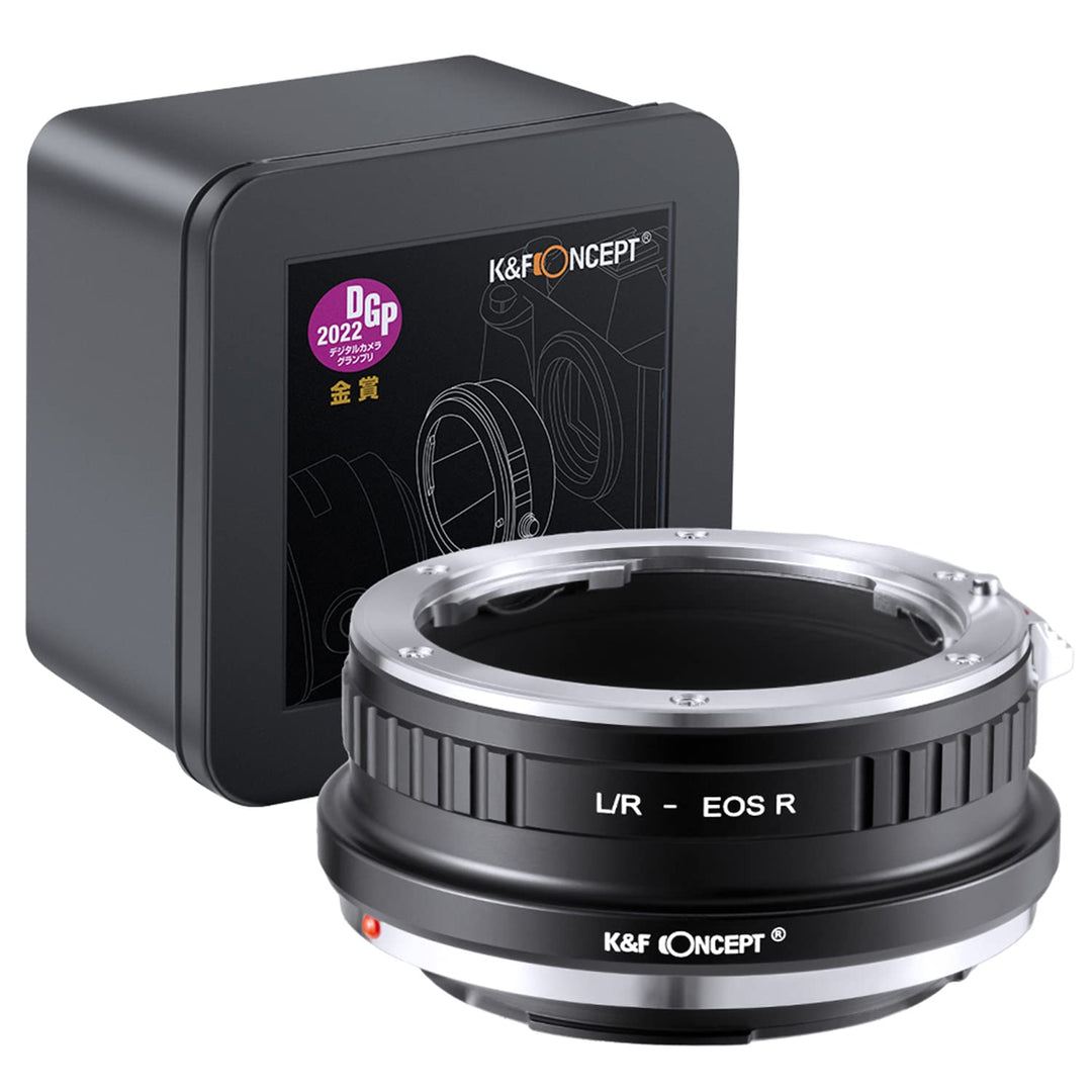K&F Concept Lens Mount Adapter L/R-EOS R Manueller Fokus Kompatibel mit Leica R Objektiv zu Canon EO