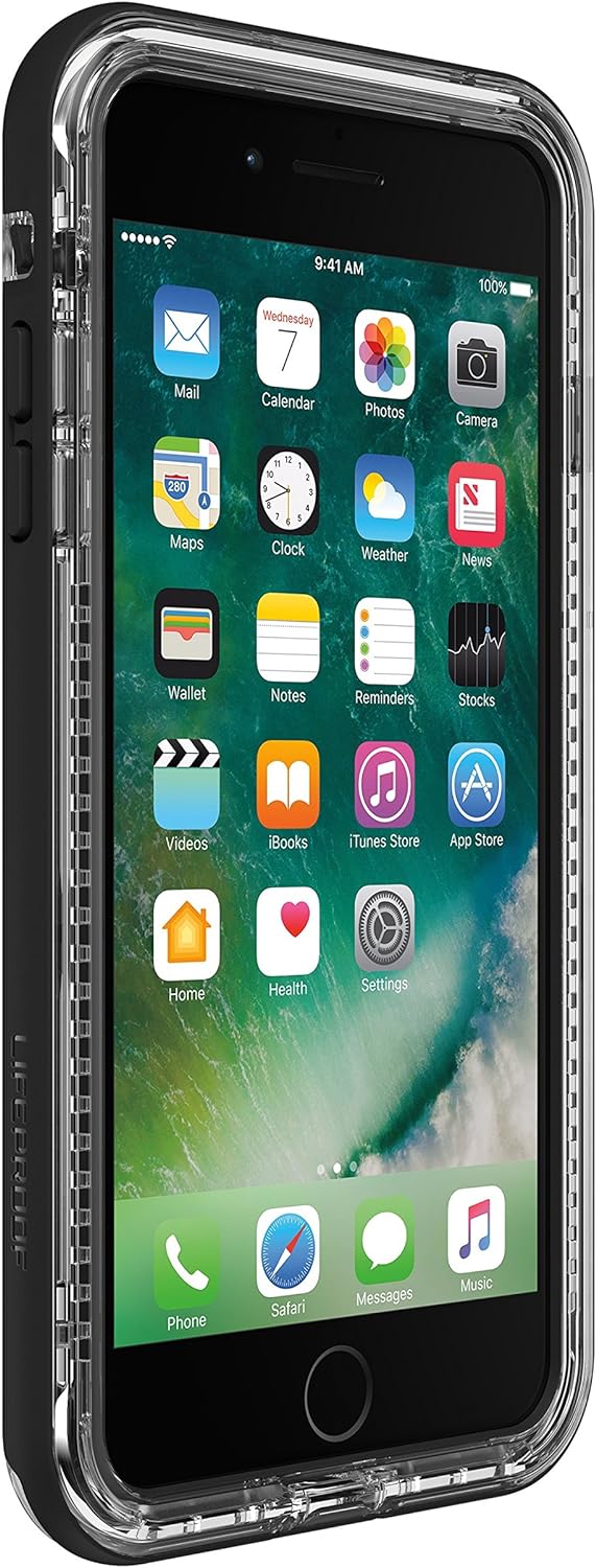 LifeProof Next schmutzdichte Schutzhülle für iPhone 7 Plus/8 Plus, schwarz transparent geeignet für