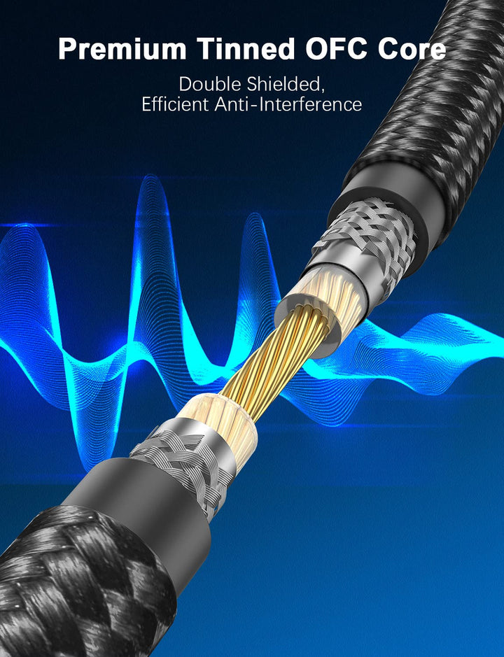 Dual Cinch auf XLR Kabel, PREMIUM 2RCA-Stecker auf 2XLR-Stecker Audio Verbindungs Kabel - 2M 2 M 2-R