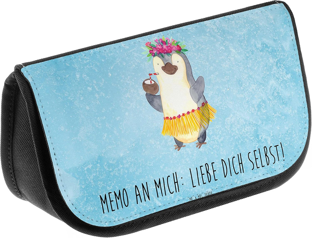 Mr. & Mrs. Panda Kosmetiktasche Pinguin Kokosnuss - Geschenk, Urlaub, Hawaii, Beauty Case, Schminkta