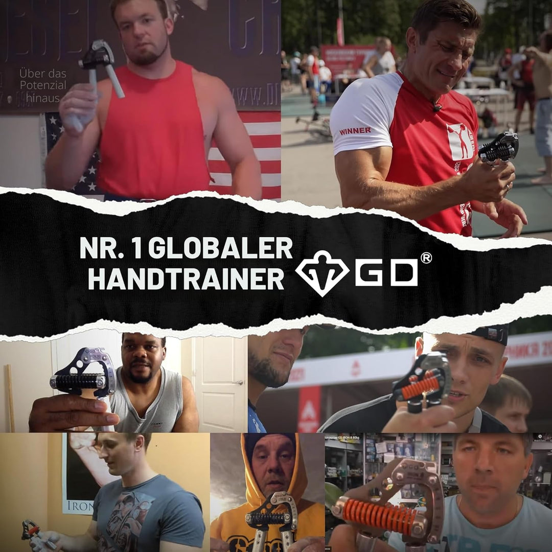 GD Iron Grip Handgriff-Stärker (verstellbare Handgriffe für Krafttraining) Handgelenk- und Unterarm-