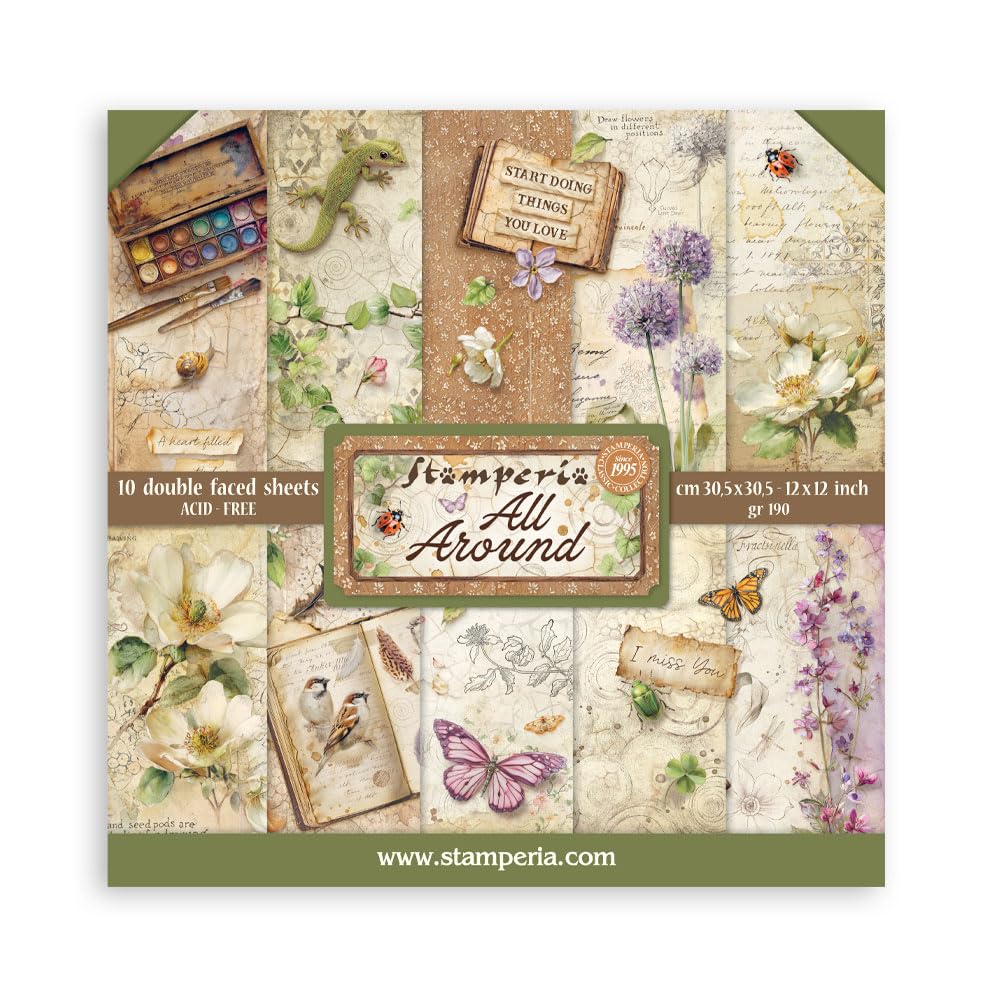 Stamperia - Scrapbook Paper Pad for Scrapbooks, Albums, Cards, Bullet Journals and More, Acid Free,