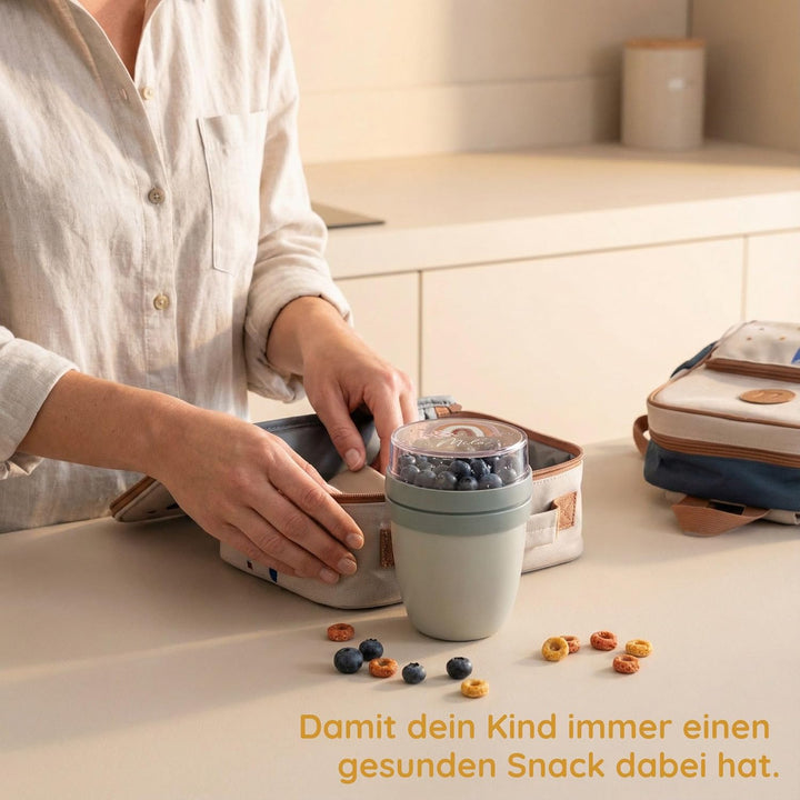 Bärenfreunde Mepal Müslibecher personalisiert, Pot Joghurtbecher, to go Becher, Geeignet für Tiefküh