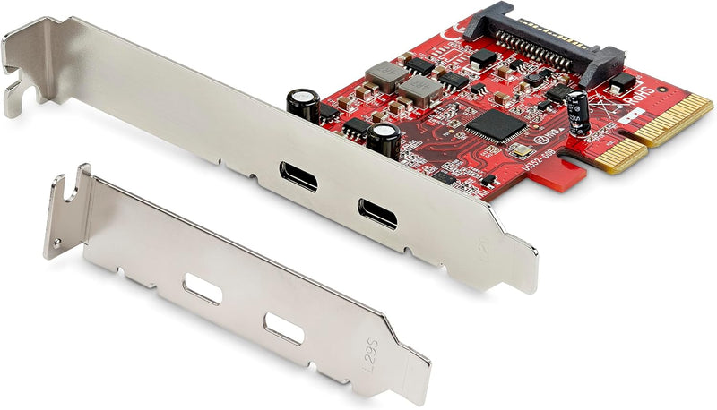 StarTech.com PCIe USB 3.1-Karte (2 Port, 2x USB-C 3.1 Gen 2, 10 Gbit/s, PCIe Gen 3 x4, ASM3142-Chips