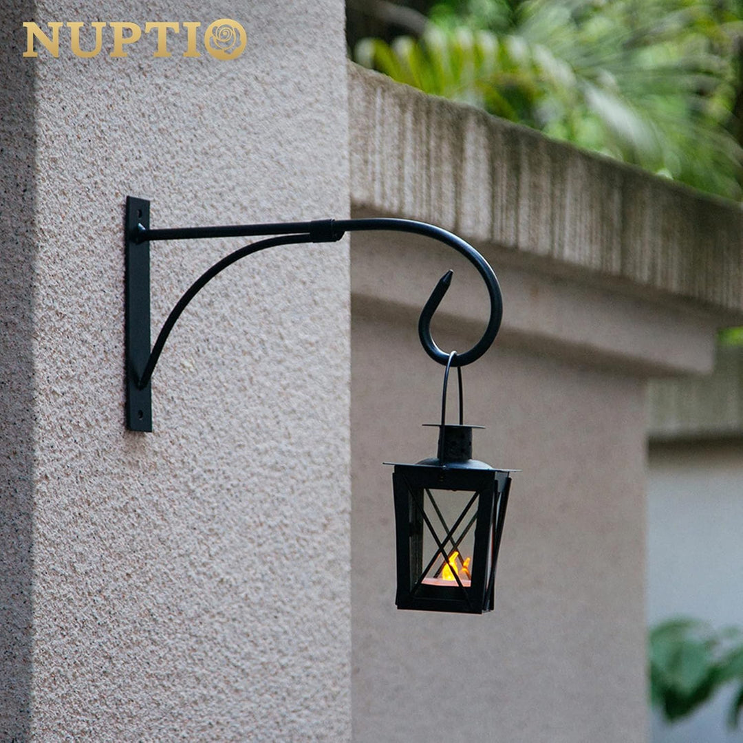Nuptio 4 Stück Lanterne en Verre à Terre Suspendue, Lanterne en Verre Portable, Petite Lanterne Rétr