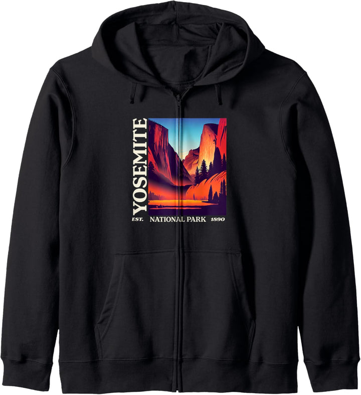 Yosemite Tee – Retro Vintage Yosemite National Park Kapuzenjacke