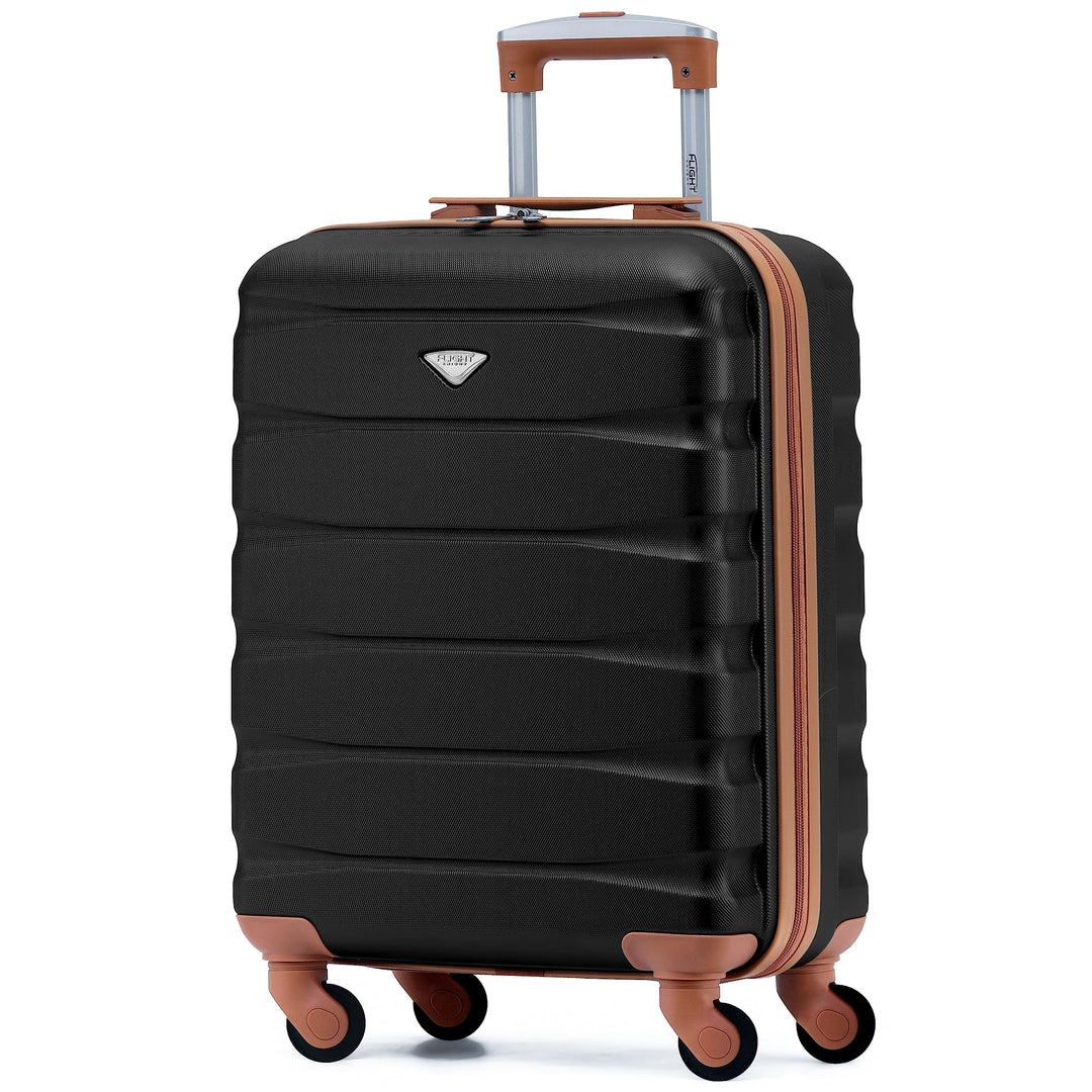 Flight Knight Leichte 4-Rad-ABS-Hartschalenkoffer Handgepack, zugelassen fur uber 60 Fluggesellschaf