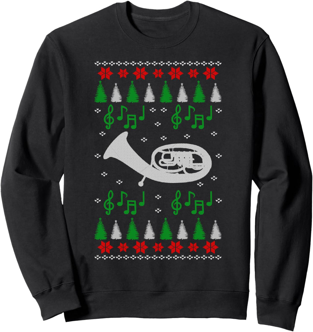 Ugly Christmas Weihnachtsfeier Blasmusik Motiv Sweatshirt