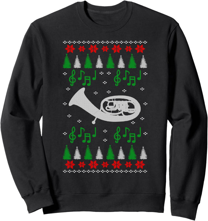 Ugly Christmas Weihnachtsfeier Blasmusik Motiv Sweatshirt