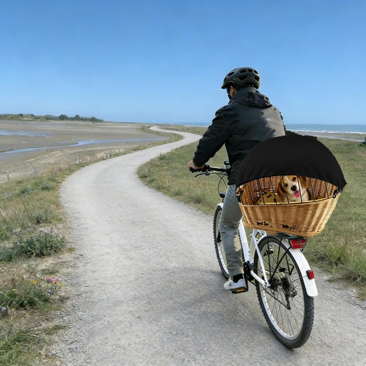 Sonnensegel für Hundefahrradkorb &amp; Fahrradkorb – Grosses, verstellbares Schutznetz für Hunde – Atmun