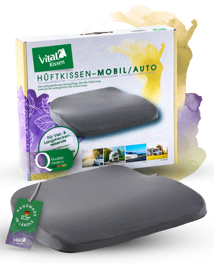Vital Kissen® Auto | Keilkissen Auto | orthopädisches Sitzkissen Auto | Ergonomisch | entlastet orth