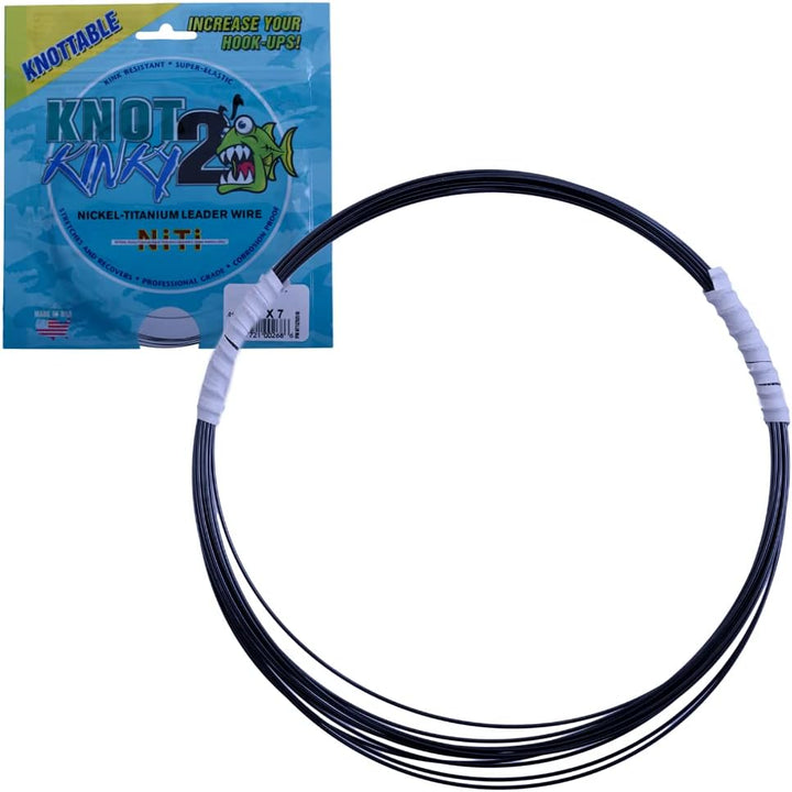 Aquateko Nickel-Titan Angel Vorfach 1x7 KNOT2KINKY 10ft/3m - dehnbares Titanvorfach 3 Meter lang, Ma