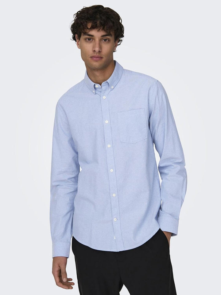 ONLY & SONS Male Hemd ONSNIKO Hemd XS Cashmere Blue, XS Cashmere Blue