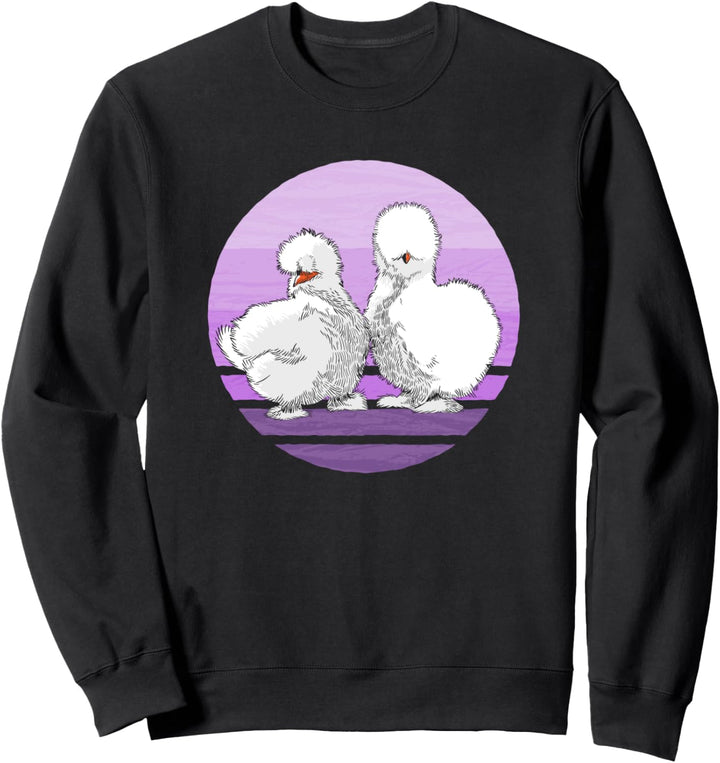 Vintage Seidenhühner Motiv Seidenhuhn Silkie Chicken Hühner Sweatshirt