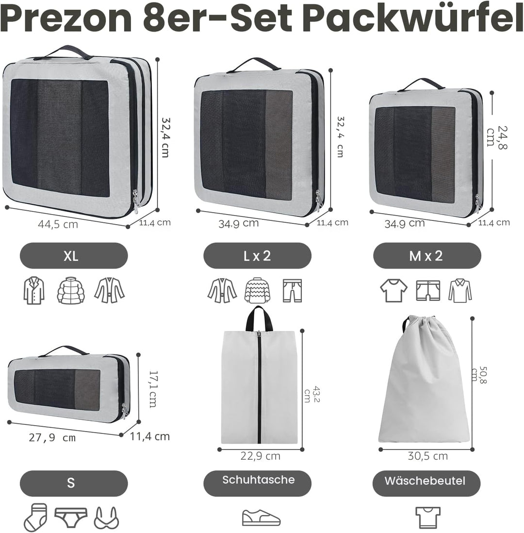 Kompressions-Packwürfel, Verbessertes Netzfenster, Sichtbar und Tragbar, Erweiterbare Reisegepäck-Or