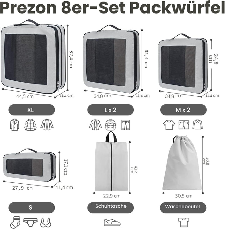 Kompressions-Packwürfel, Verbessertes Netzfenster, Sichtbar und Tragbar, Erweiterbare Reisegepäck-Or