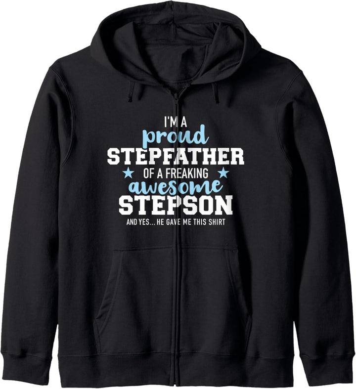 Stolzer Stiefvater eines fantastischen Stiefsohn Kapuzenjacke