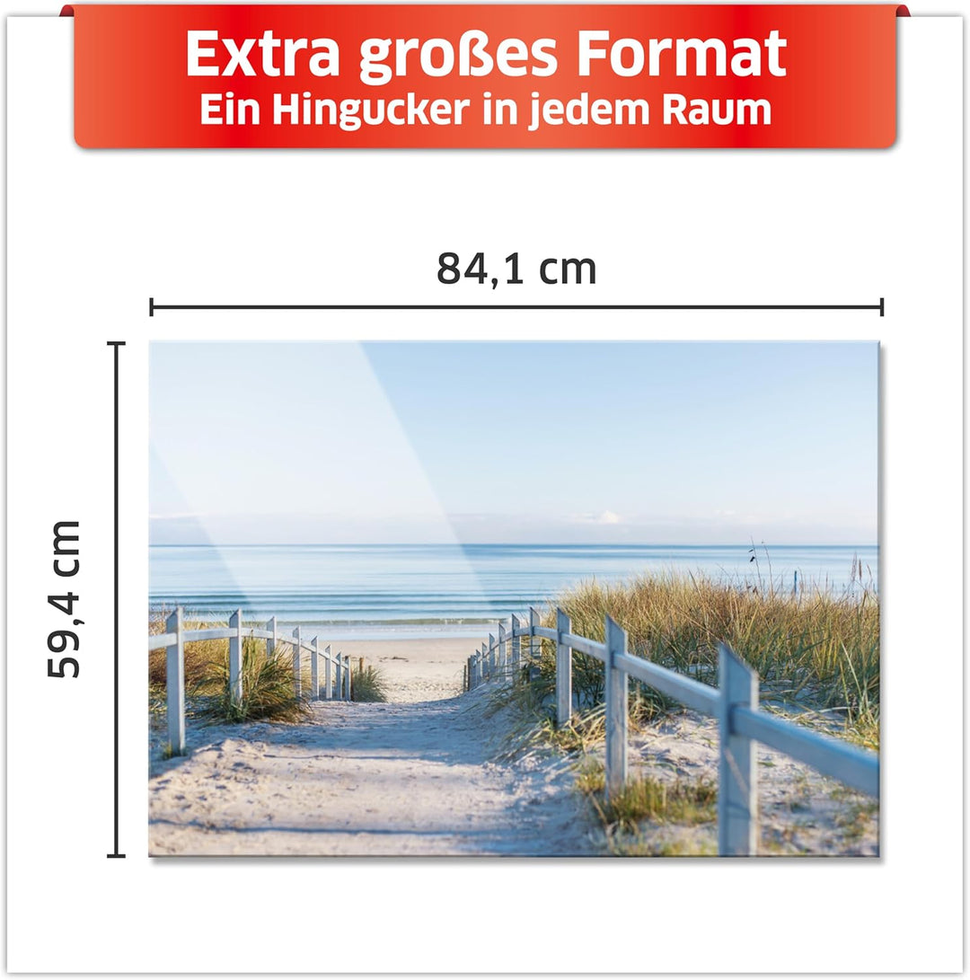 Primus Print - Wandbild/Glasbild - Acrylglas/Aludibond (Acryl, Strand 84,1x59,4 cm) Acryl Strand, Ac
