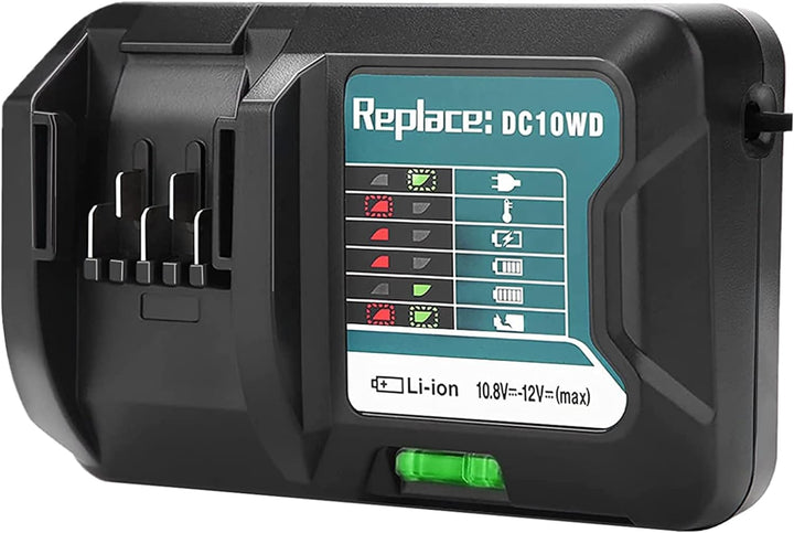 2 Stück BL1041B 4,0Ah Akku mit Ladegerät 10.8V-12V DC10WD DC10SB für Makita 12V Akku BL1015 BL1041B