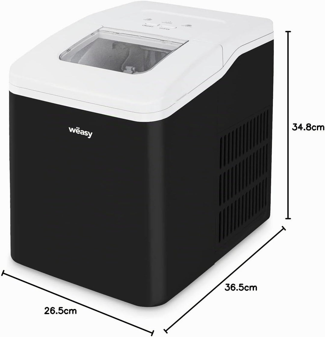 Wëasy KW12 Eiswürfelmaschine/ 12 kg Eiswürfel pro Tag / Sichtfenster / 2,2 Liter Wassertank / Wasser