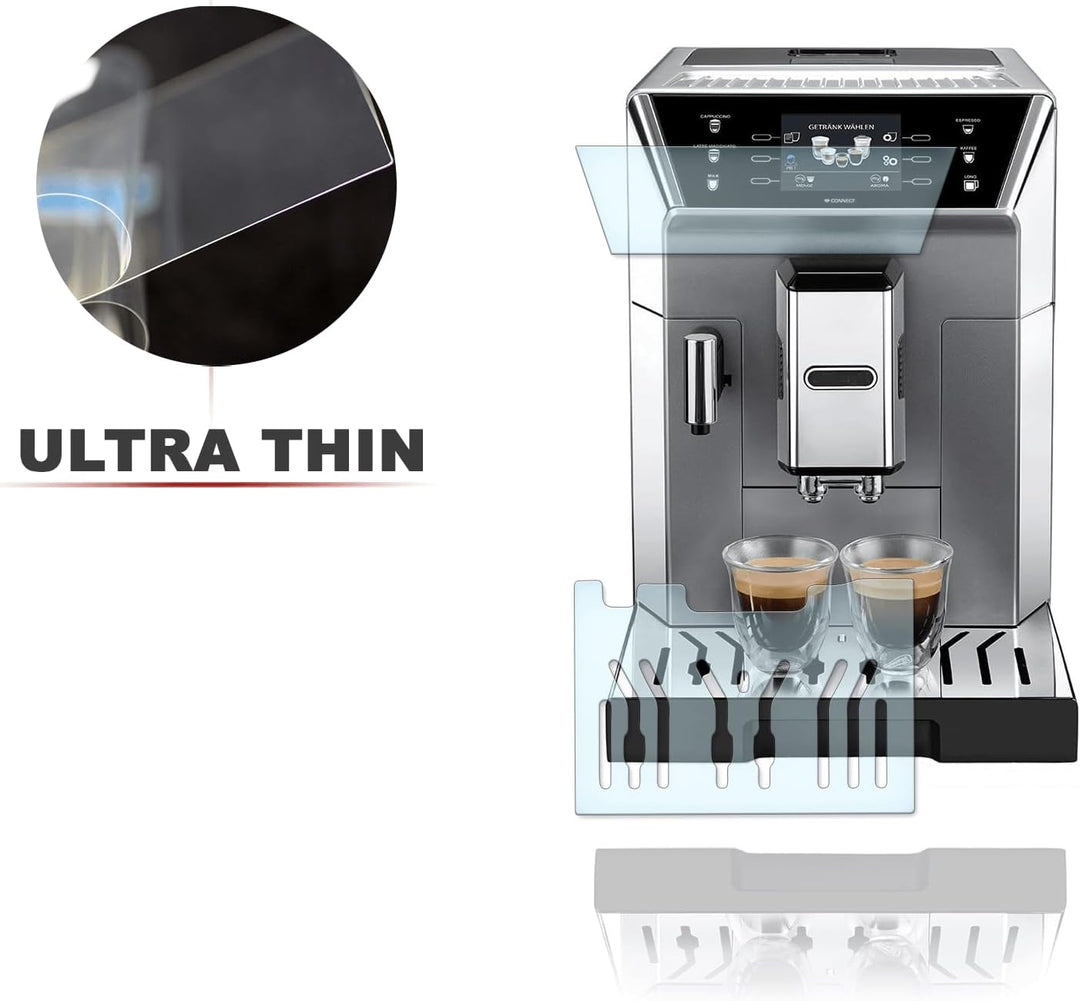 Abtropfblech Kratzschutz Folie und Display Schutzfolie geeignet für DeLonghi PrimaDonna ECAM CLASS 5