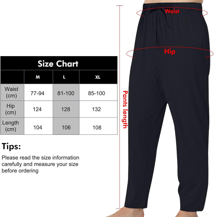 Chalier Cozy 2er Pack Pyjamahose Herren Kurz Modal Schlafanzughose Weich Verstellbare Taille, Beidse