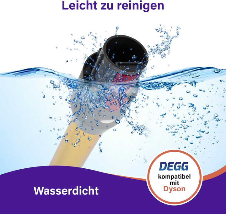 DEGG® Staubsaugerrohr, Kompatibel mit Dyson V12, Gold, 34 mm | Verlängerungsrohr, Saugrohr, Staubsau