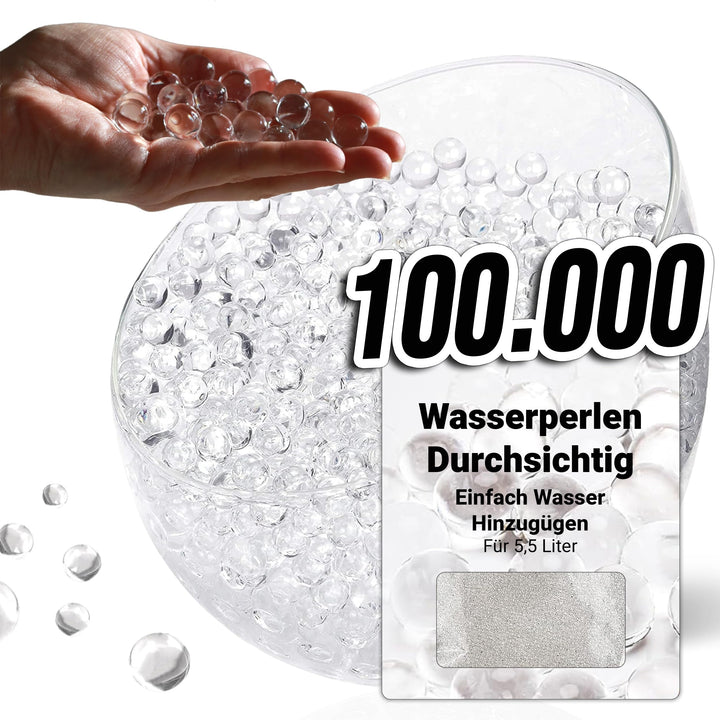 Comforder – Wasserperlen durchsichtig – Deko Wasserperlen für Pflanzen in Vase, ca. 100.000 Hydroper