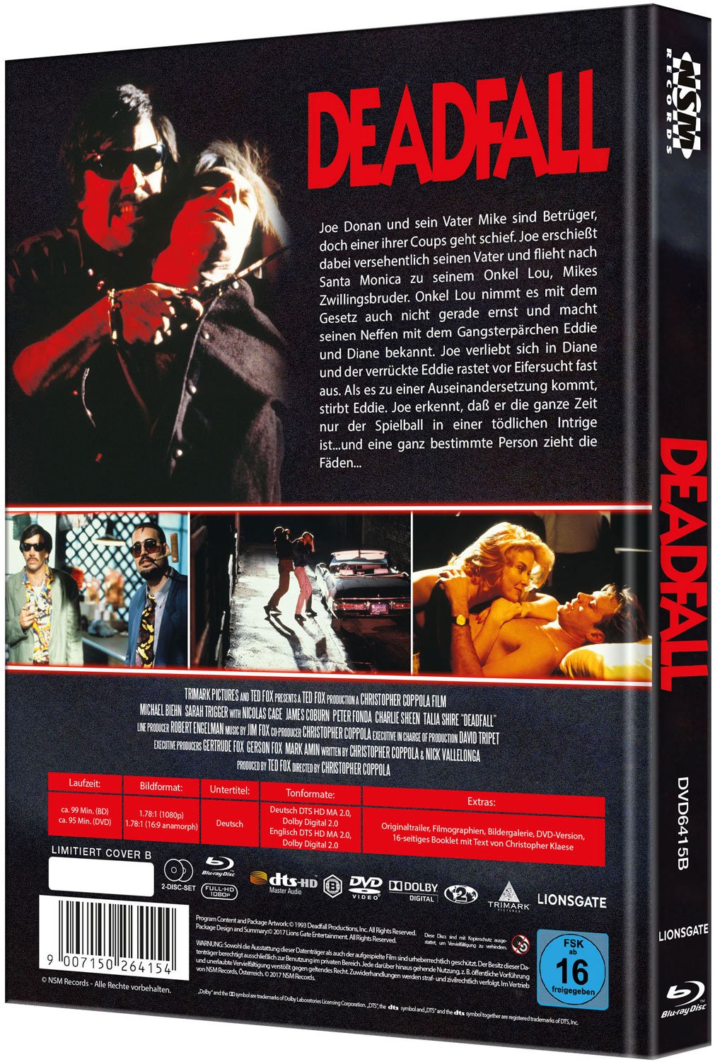 Deadfall [Blu-Ray+DVD] - uncut - auf 333 limitiertes Mediabook Cover B, Blu-ray